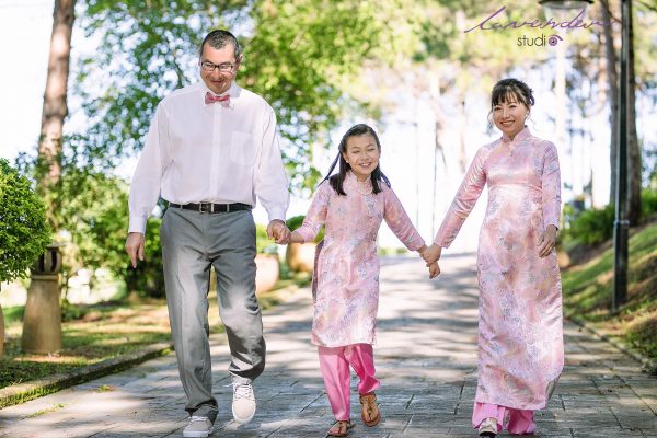 chụp hình gia đình Tết