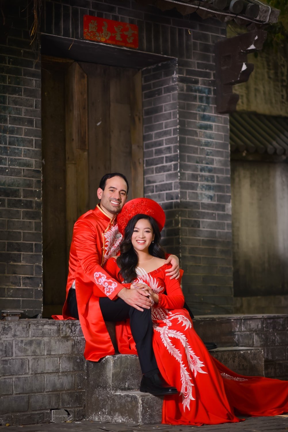 chụp ảnh couple tết với áo dài tại Hà Nội