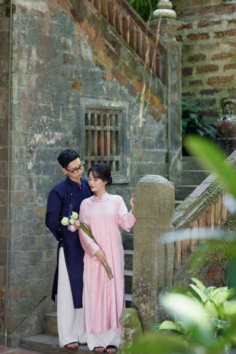 Chụp ảnh couple áo dài 2026 theo phong cách Hàn Quốc Chụp ảnh couple áo dài 2026 theo phong cách Hàn Quốc