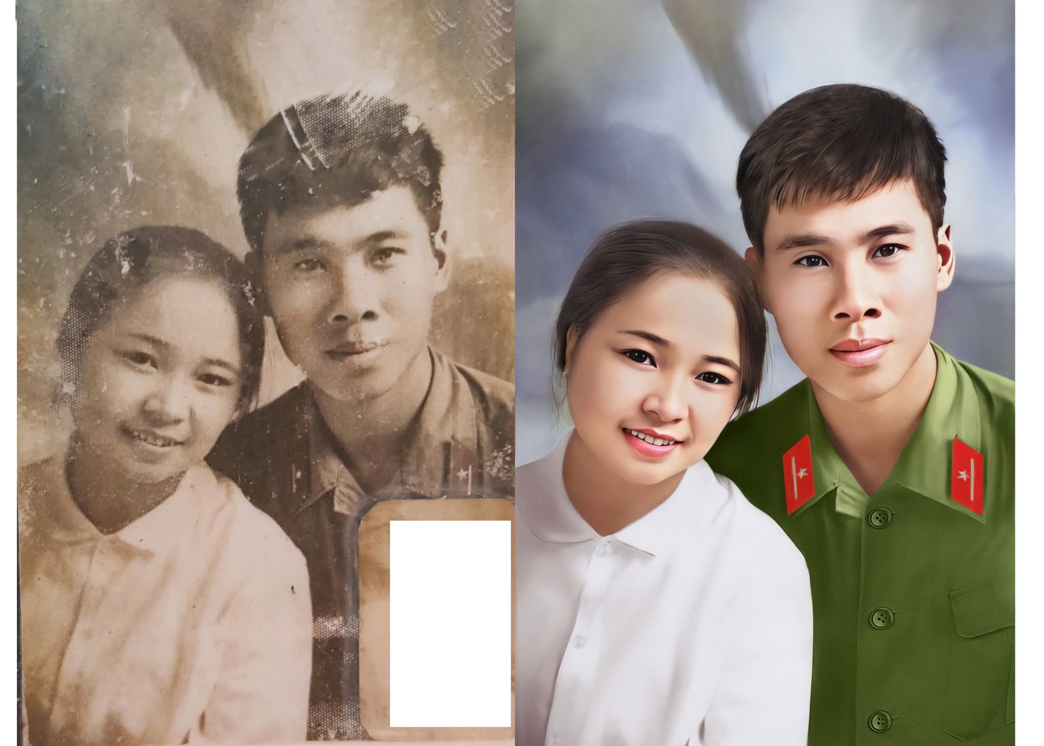 Phục chế ảnh cũ bị mờ nhòe, mất nét (5) Phục chế ảnh cũ bị mờ nhòe, mất nét (5)